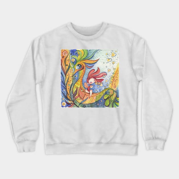 Ocean Crewneck Sweatshirt by Alina Chau